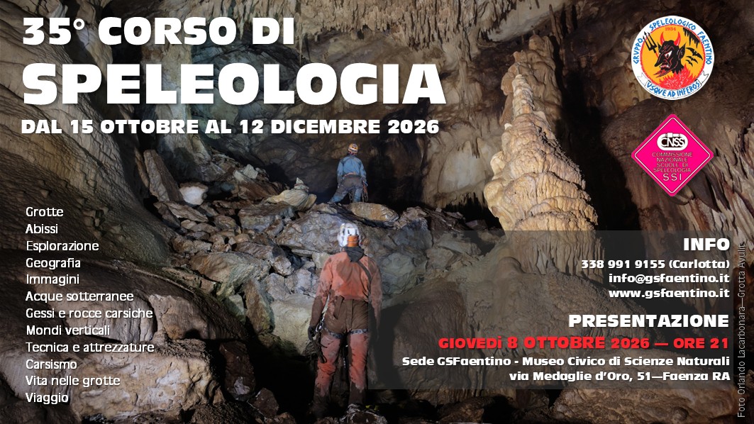 35° Corso di Speleologia 2026